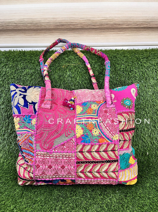 Sac fourre-tout patchwork pour femmes