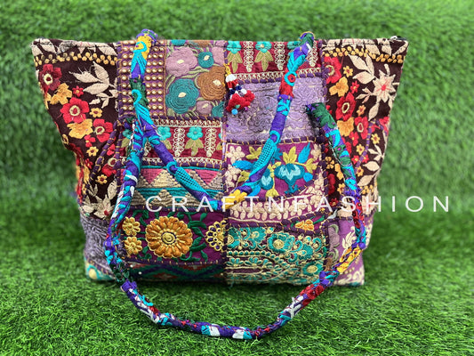 Sac fourre-tout patchwork hippie bohème