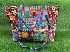 Boho Hippie Patchwork Tote Bag