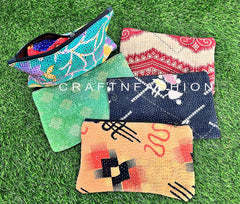 Wholesale Kantha Zipper Pouch