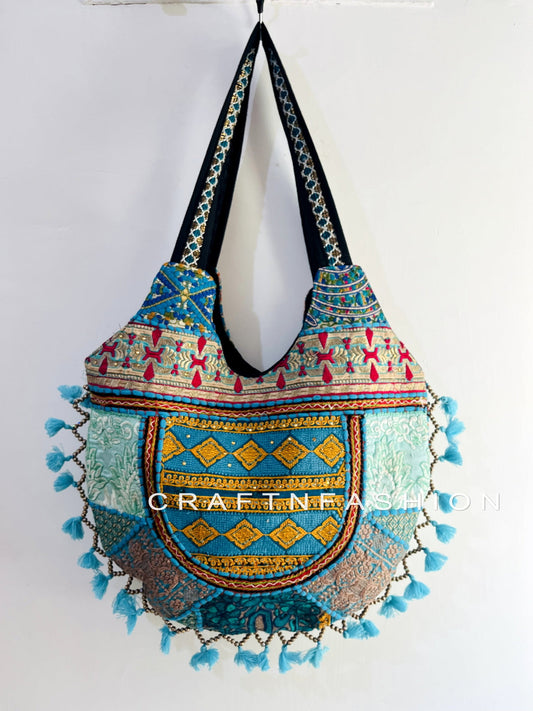 Sac fourre-tout hippie bohème patchwork