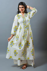 Pleated Style Indian Cotton Kurta