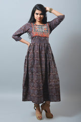 Multicolour Embroidered Kurti