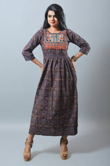 Multicolour Embroidered Kurti