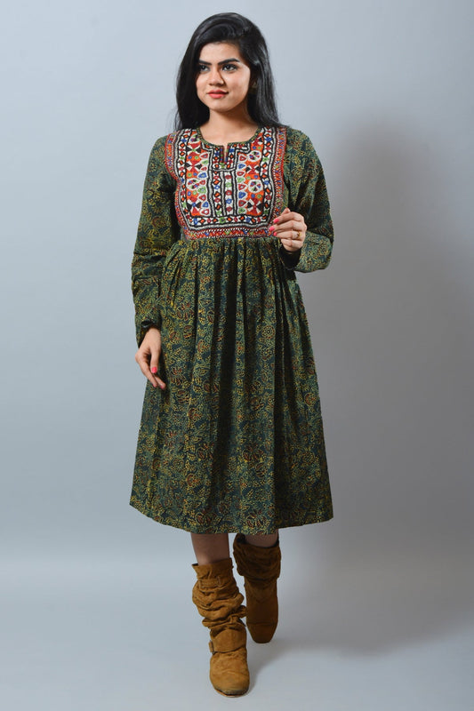 Boho Kutch Embroidery Patch Kurti