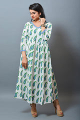 Tunique Kurti longue en coton cachemire