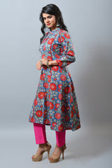 Floral Print Cotton Kurti