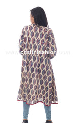 Designer Cotton Ajrakh Long Shrug