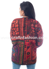 Veste patchwork brodée Kutch