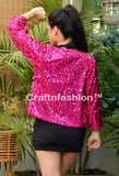 Ropa De Fiesta Chaqueta De Lentejuelas Rosa