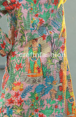 Veste longue Kantha de style japonais