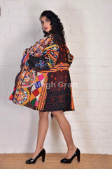 Kutch Mirrorwork Wool Kimono Jacket